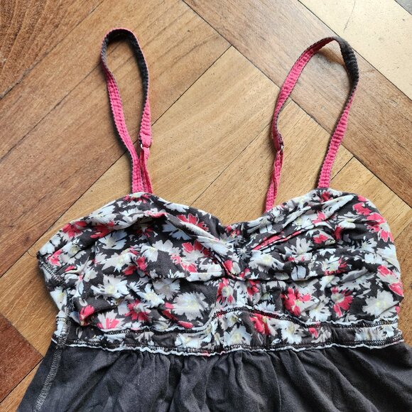 Abercrombie & Fitch Vintage Brown/Pink Floral Tank Top Size Medium - Picture 6 of 16